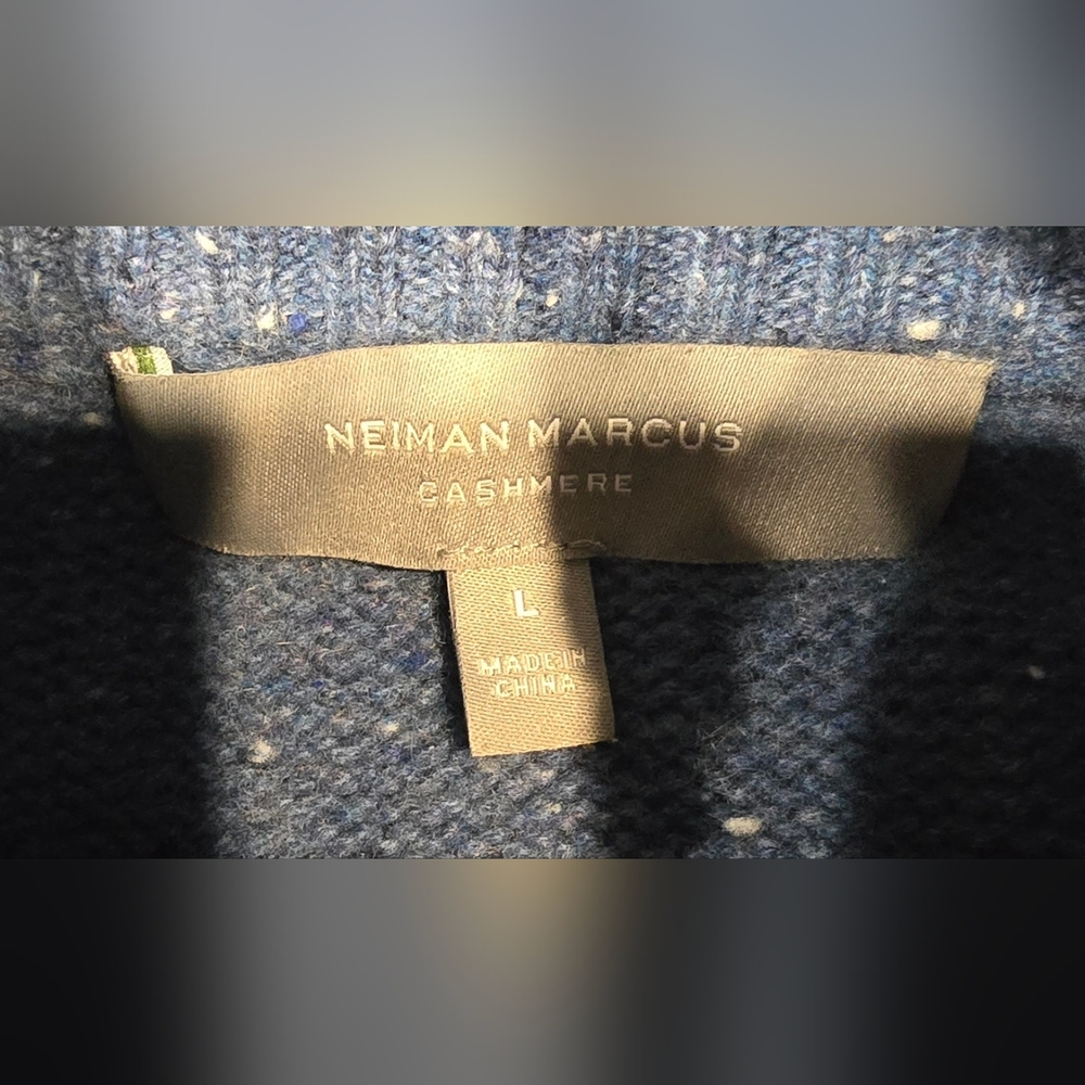 Neiman Marcus Men's Cashmere Textured Sweater Size Large - Picture 3 of 6